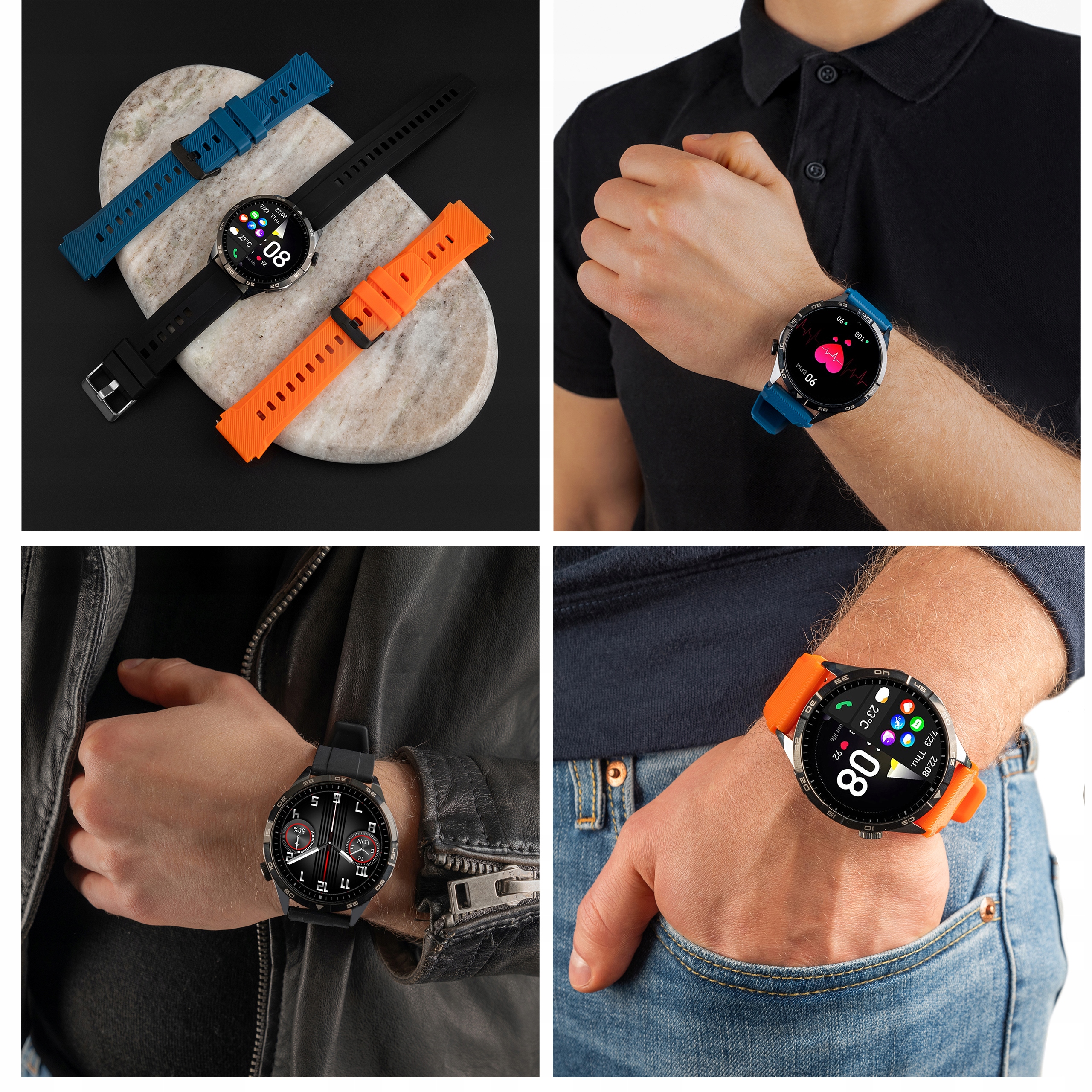 SMARTWATCH ZEGAREK MĘSKI ROZMOWY SPORT ZDROWIE POLSKIE MENU SMART WATCH Marka WonderWatch