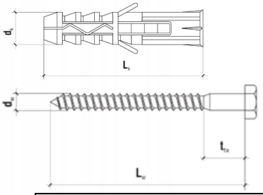 KOŁKI ROZPOROWE RAMOWE KOŁEK 10x80 KKX 100szt Producent Wkręt-Met