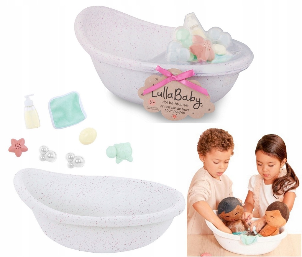 Wanienka wanna dla lalek z akcesoriami zabawkami do kąpieli LullaBaby