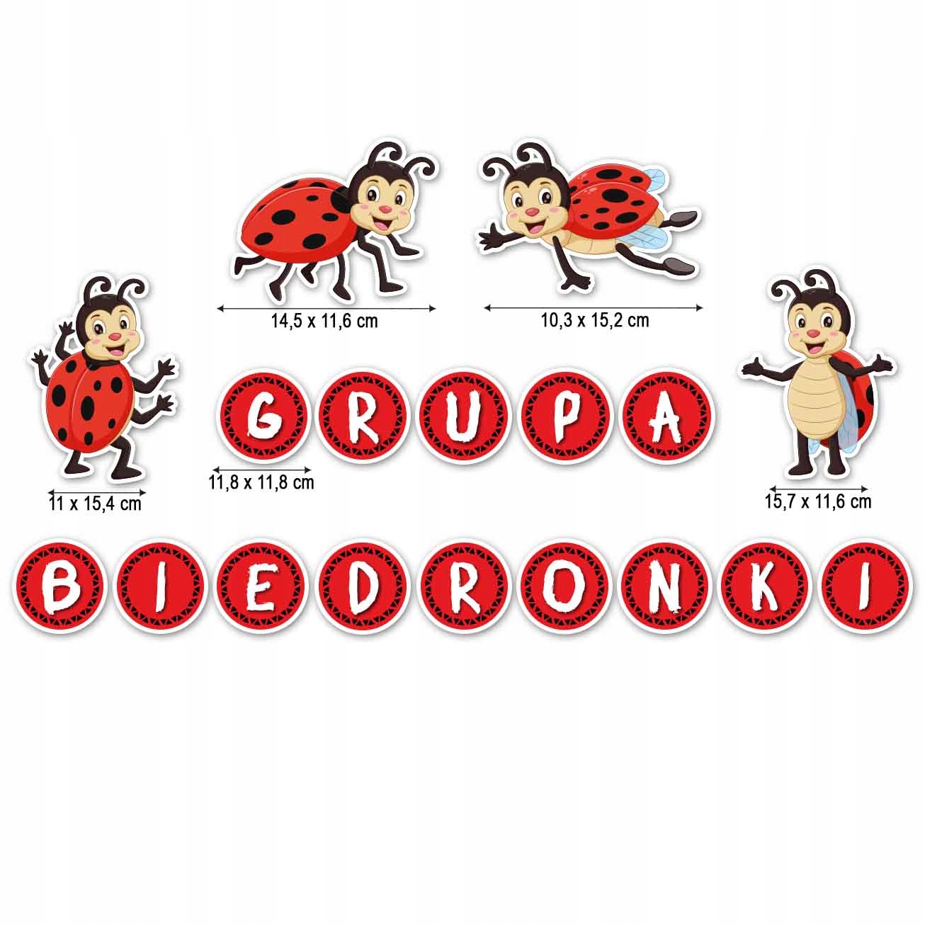 Napis i dekoracja grupa Biedronki przedszkole Marka Ryneczek Inspiracji