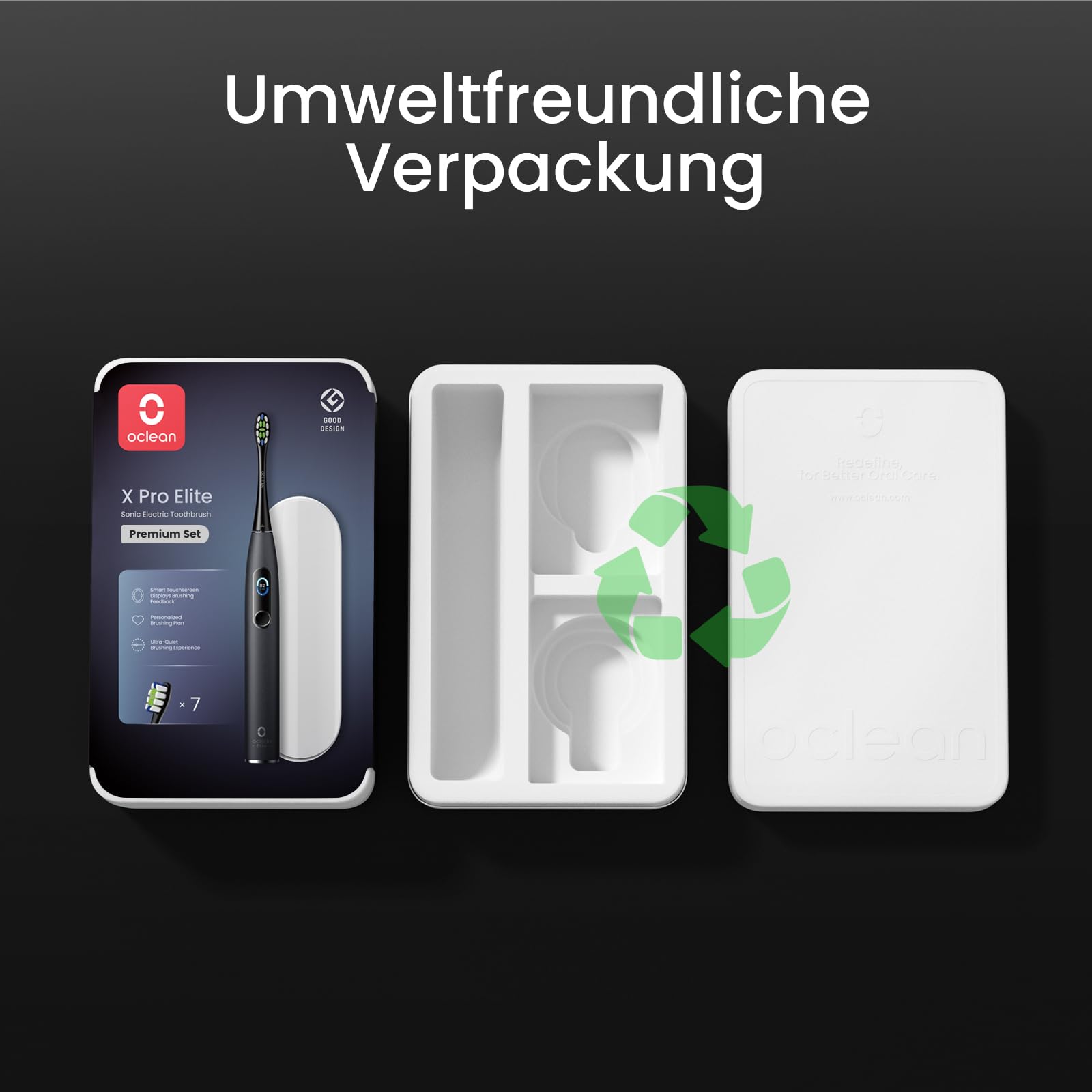 OCLEAN Zestaw Szczoteczka Soniczna X Series Pro Elite 7 Główki Etui Uchwyt — miniatura 8