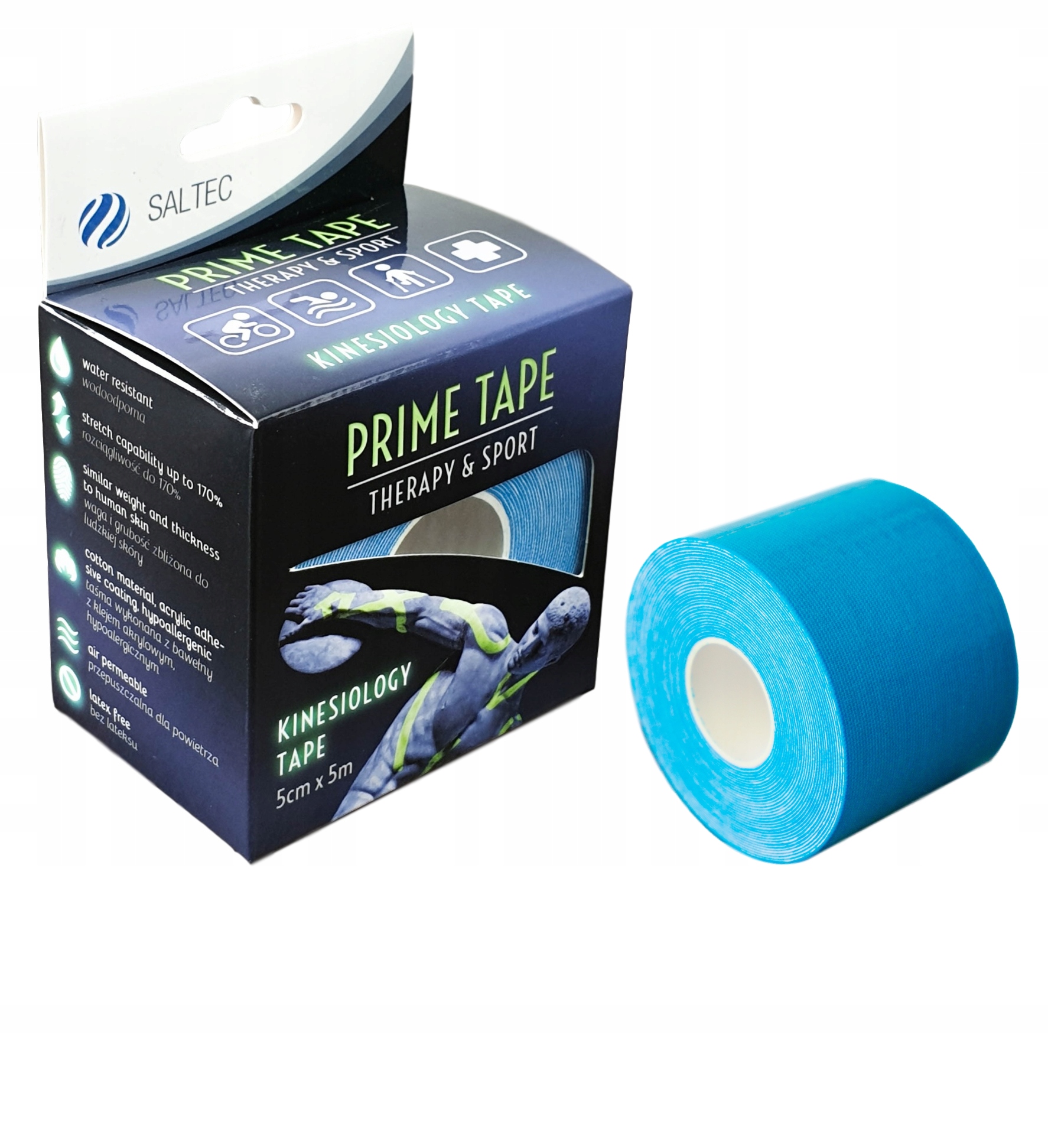 

Kinesiotaping Kinesio Plastry Tejpy Tape Taśma 5M