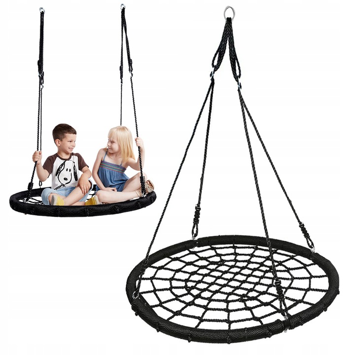 

Huśtwka Ogrodowa 100 cm Gniazdo Bocianie Czarna