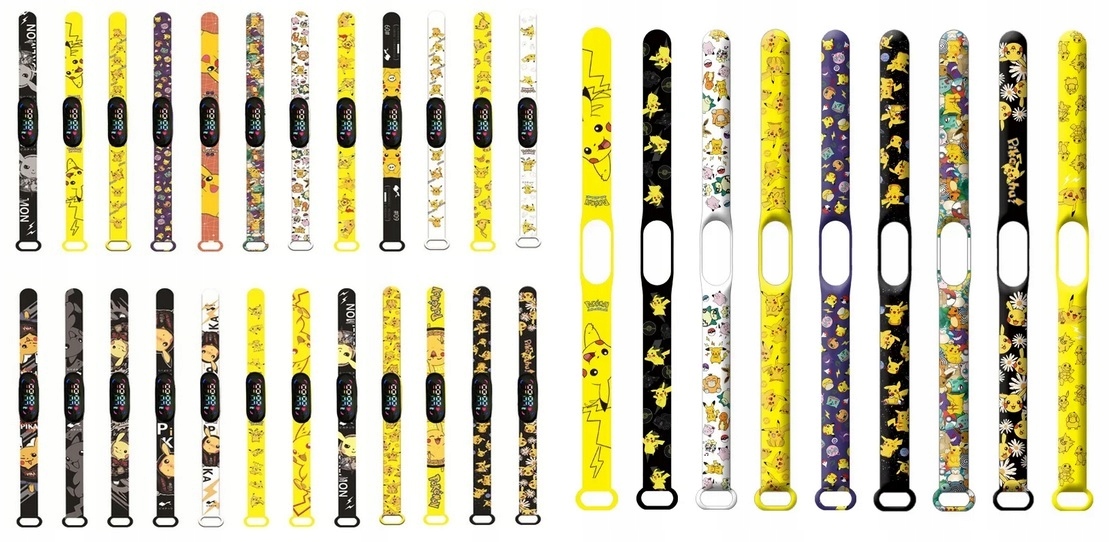 ZEGAREK Pokemon PIKACHU DLA DZIECI SMARTBAND OPASKA cyfrowy LED watch Rodzaj cyfrowe