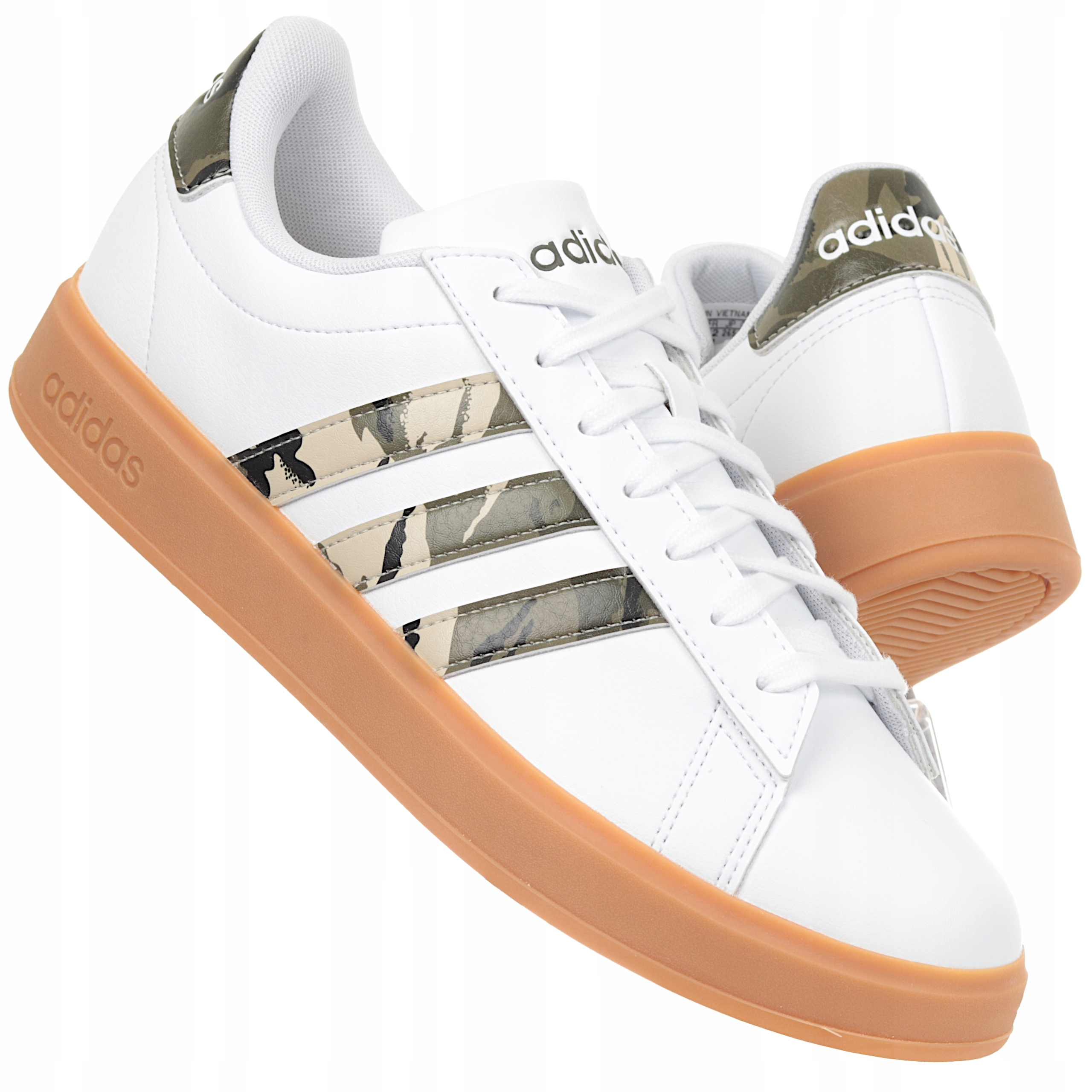 Pánské boty Adidas Grand Court Cloudfoam bílé sportovní tenisky 45 1/3