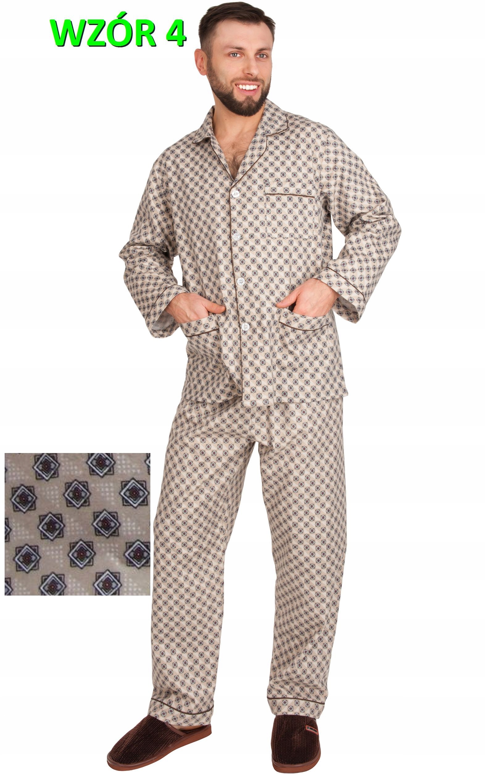 PIŻAMA MĘSKA FLANELOWA FLANELA r.XXL FOR-MAX Rozmiar XXL