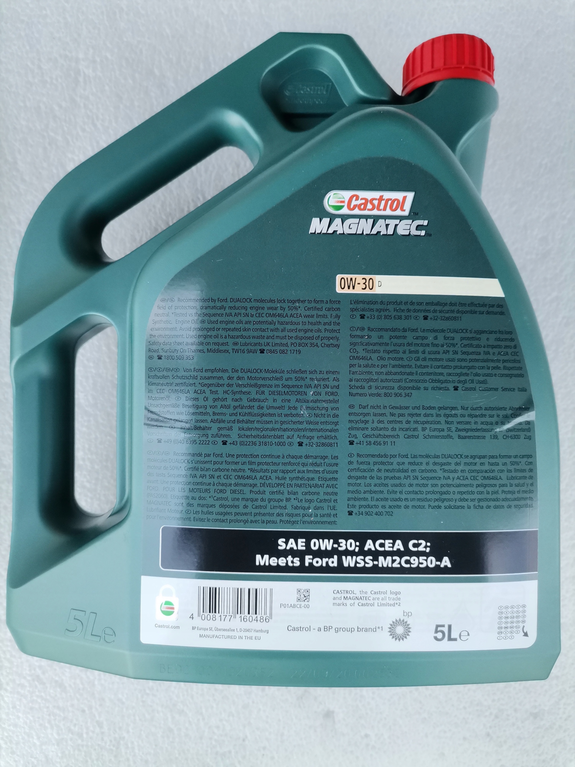 FORD CASTROL MAGNATEC PROFESSIONAL 0W30D MONDEO EAN (GTIN) 4008177160486