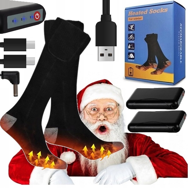 PODGRZEWANE SKARPETY ELETKRYCZNE GETRY ZIMOWE OGRZEWACZE TERMICZNE DO STÓP Kod producenta x