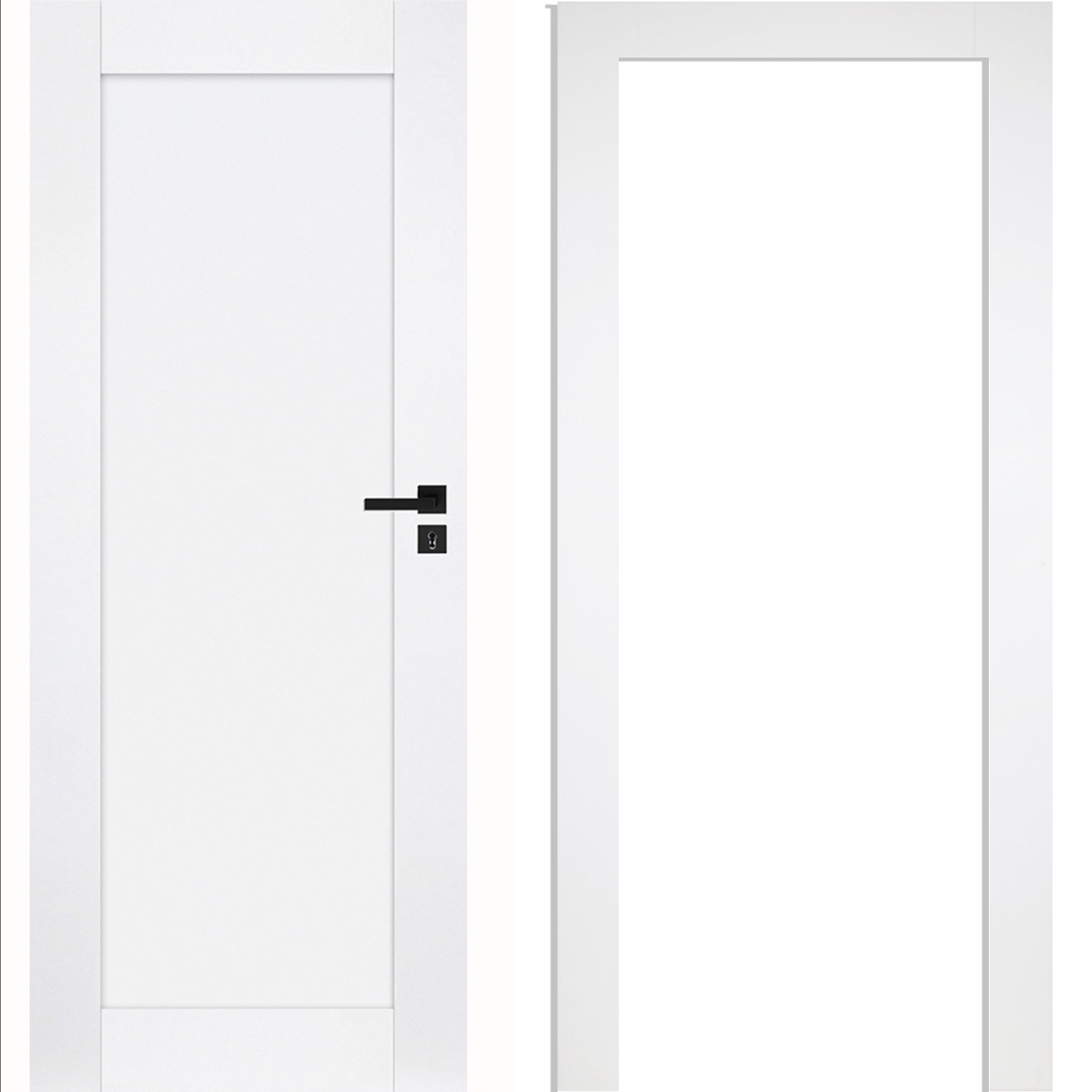 Drzwi windoor Bezprzylgowe komplet z ościeżnicą Elegance Białe od ręki