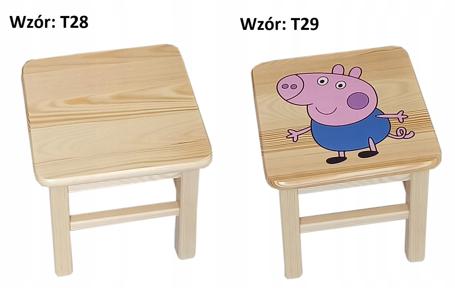 Taboret Krzesełko dla Dziecka WZORY Szerokość siedziska 27 cm