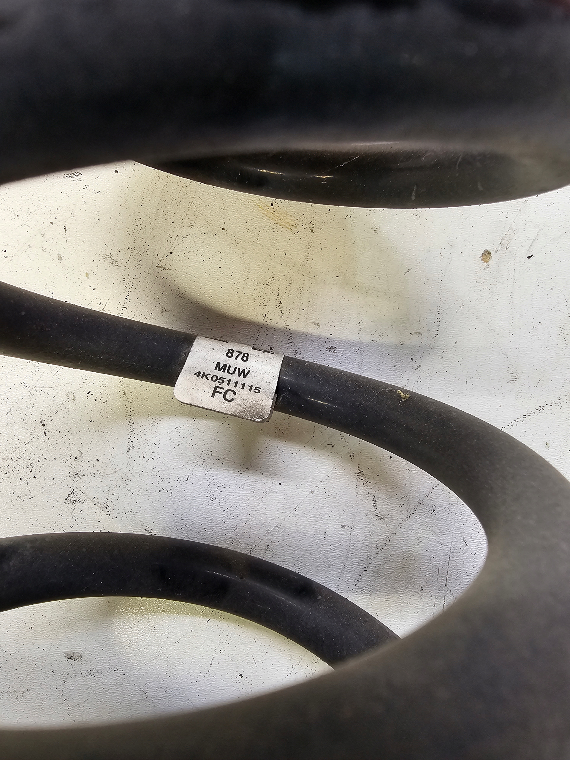 spring rear part left right AUDI A6 C8 A7 4K0511115FC