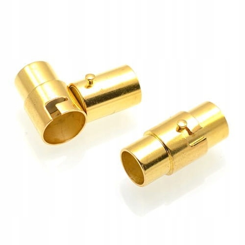 Zap319 Zapięcie metal. Magnetyczne do rzemieni 8x17mm złote