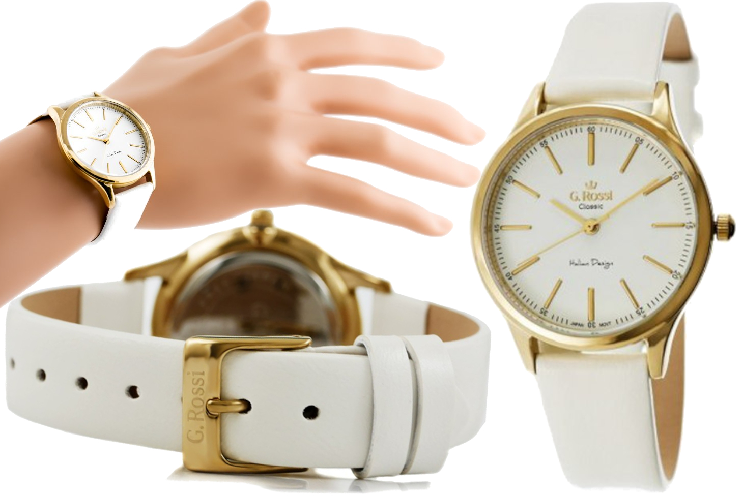 

Złoty Klasyczny Zegarek Damski G. Rossi Gold