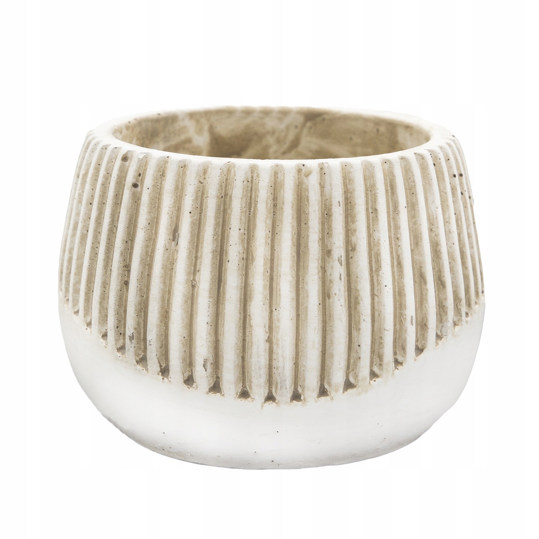 

Osłonka Prążki Ø 12 cm beżowa doniczka w pasy