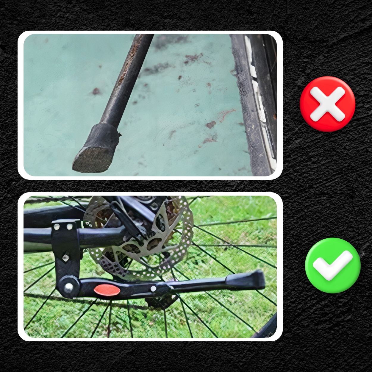 PODPÓRKA STOPKA ROWEROWA NÓŻKA REGULOWANA DO ROWERU TYLNA BOCZNA ALUMINIOWA Waga 265 g