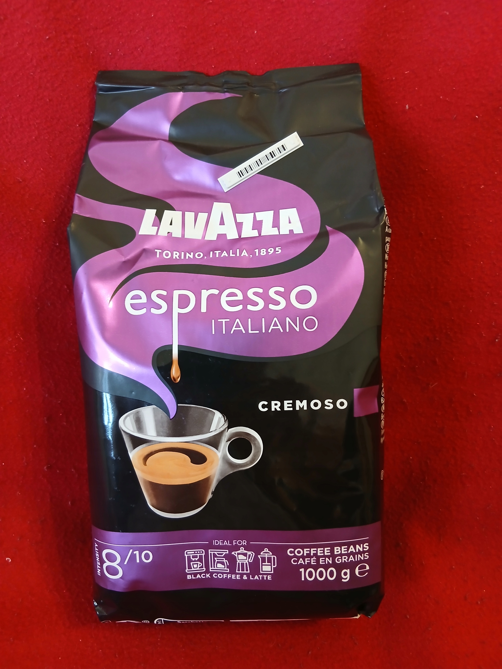 Kawa ziarnista mieszanka Lavazza Caffe Espresso Italiano Cremoso 1000g +de