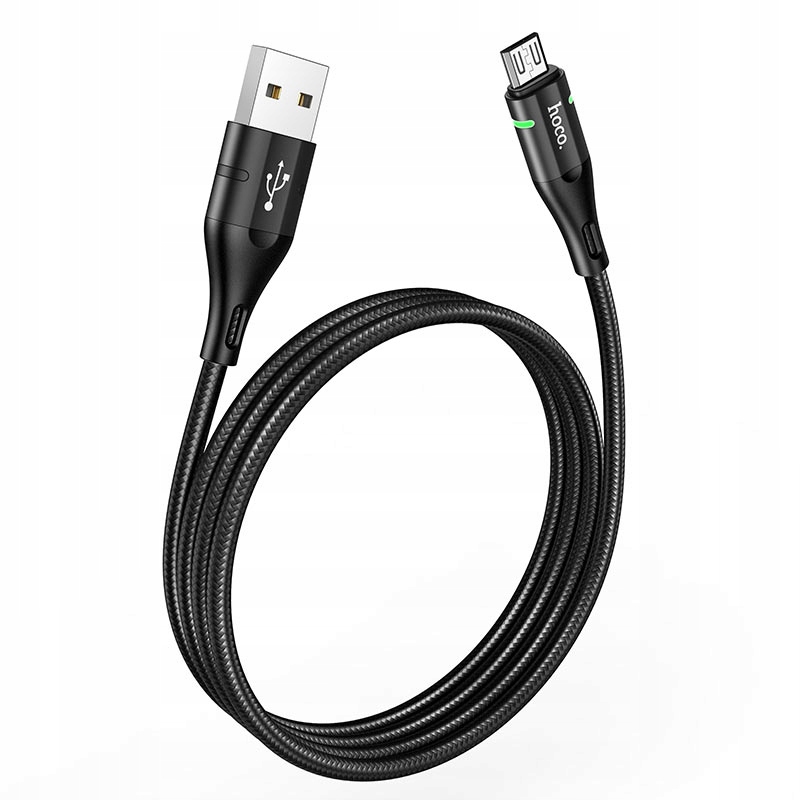

Hoco kabel Usb - Micro Shadow Led 2,4A U93 czarny