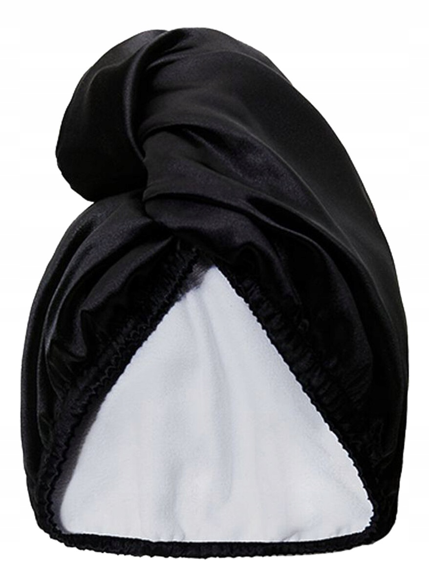 Glov Satin towel wrap oboustranný saténový turban na vlasy černý