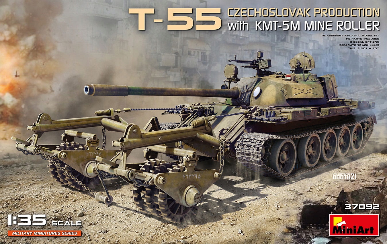 T-55 Czechoslovak Production S Kmt-5m Mine Roller 1:35 MiniArt 37092