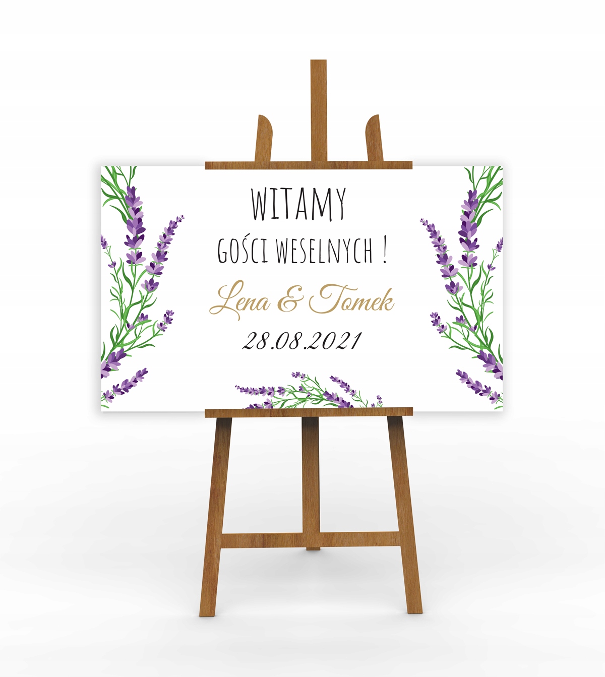 Tablica powitalna na WESELE zestaw 2 sztuki Wysokość produktu 97 cm