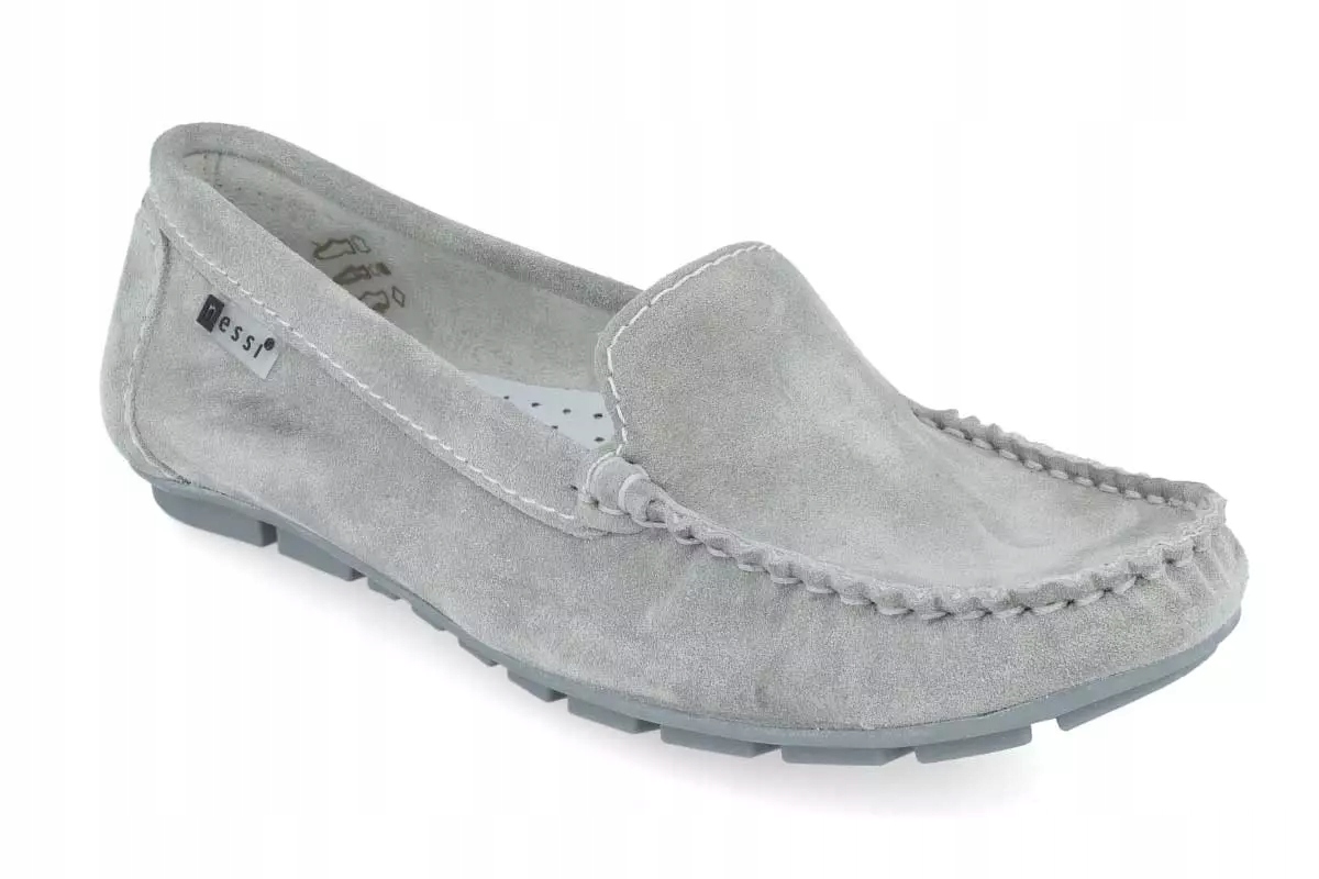 Polobotky mokasíny Nessi 21130 šedé R36