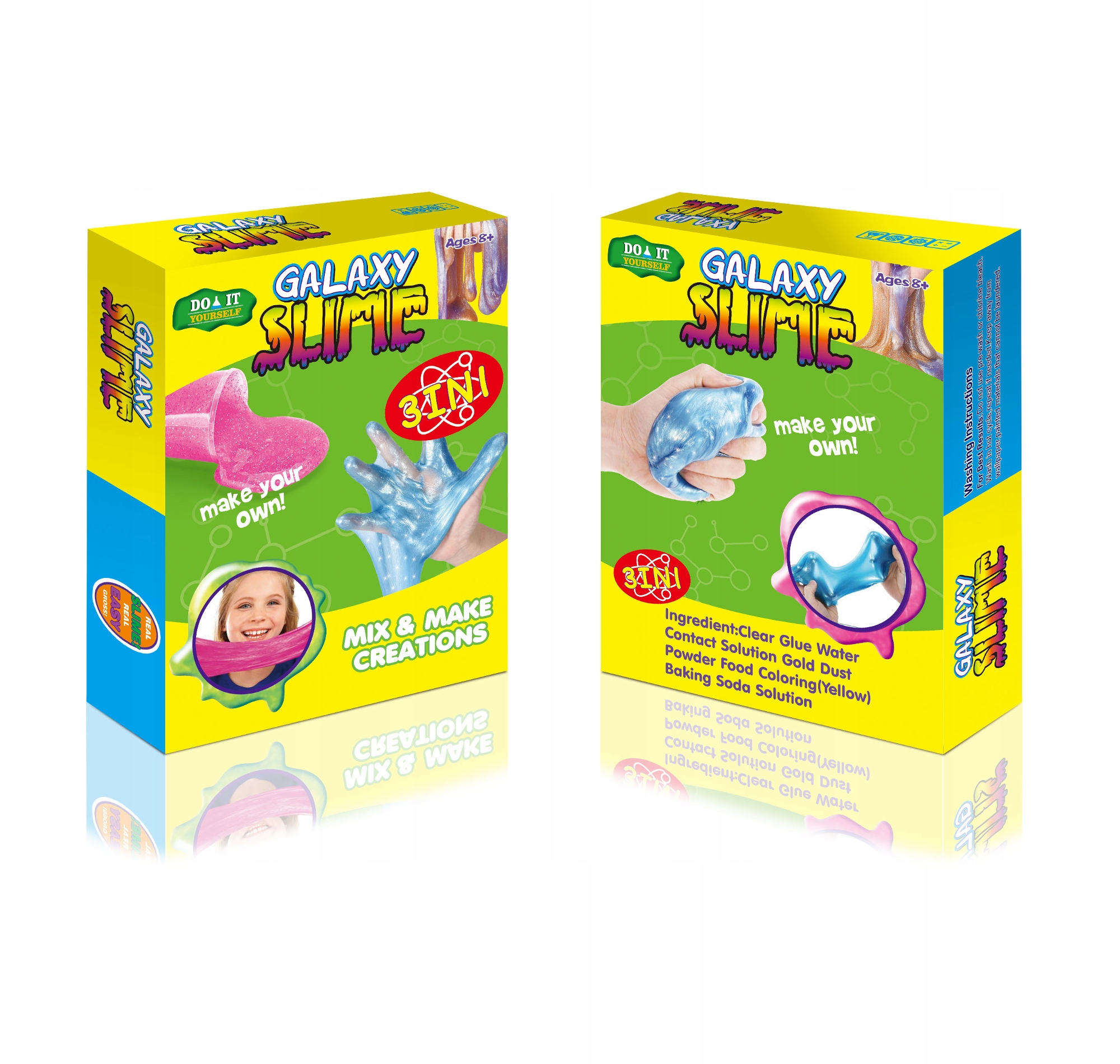 ZESTAW DO ROBIENIA GLUTÓW SLIME Z BROKATEM ZRÓB TO SAM MASA PLASTYCZNA