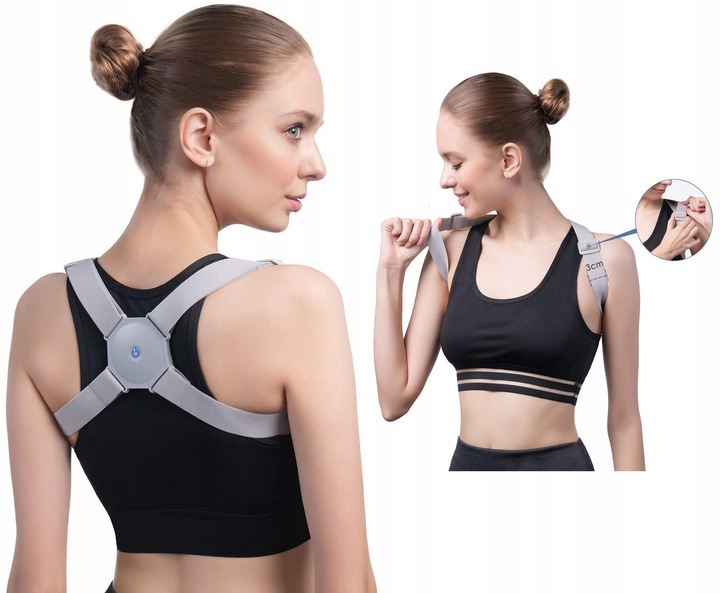 INTELIGENTNY Korektor WAD POSTAWY Proste Plecy USB Rozmiar uniwersalny