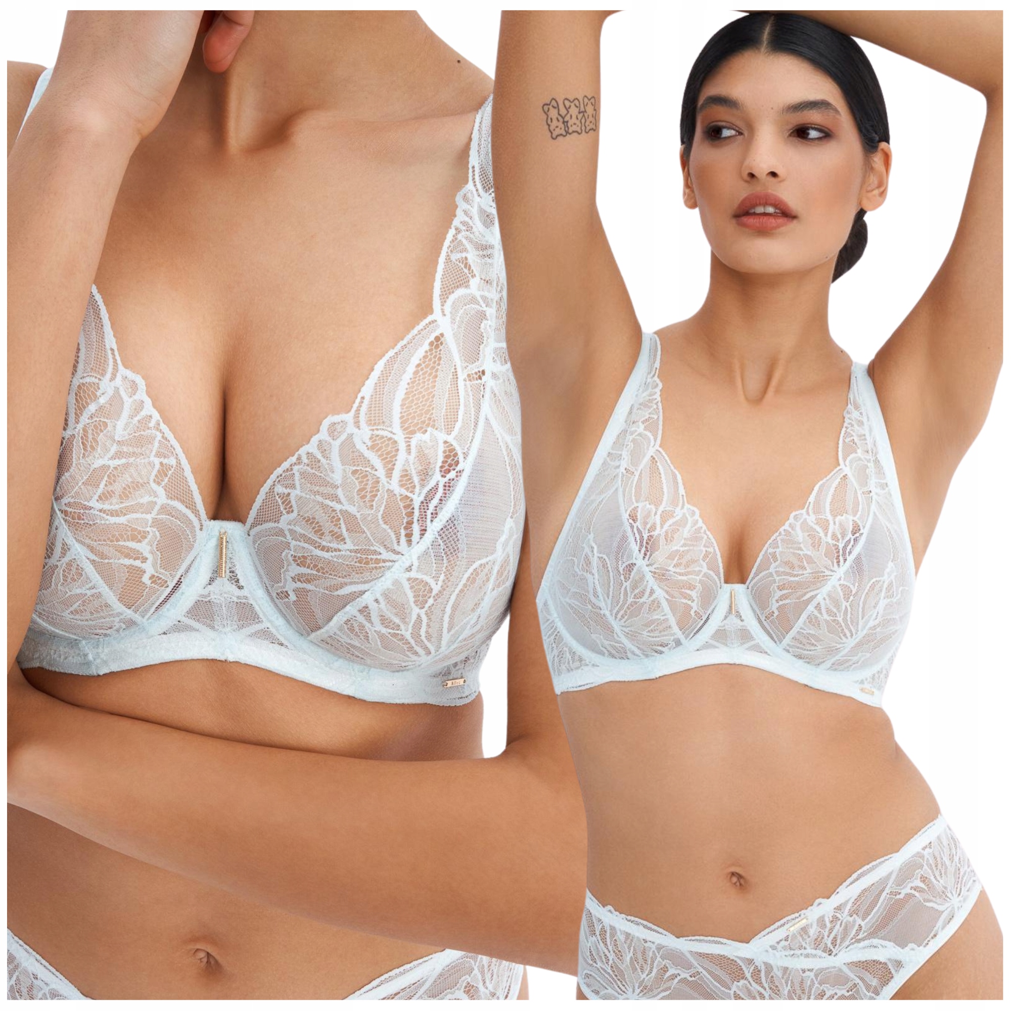 Měkká, pohodlná krajková podprsenka braletka Alles Soft Blur M Bralette 80D