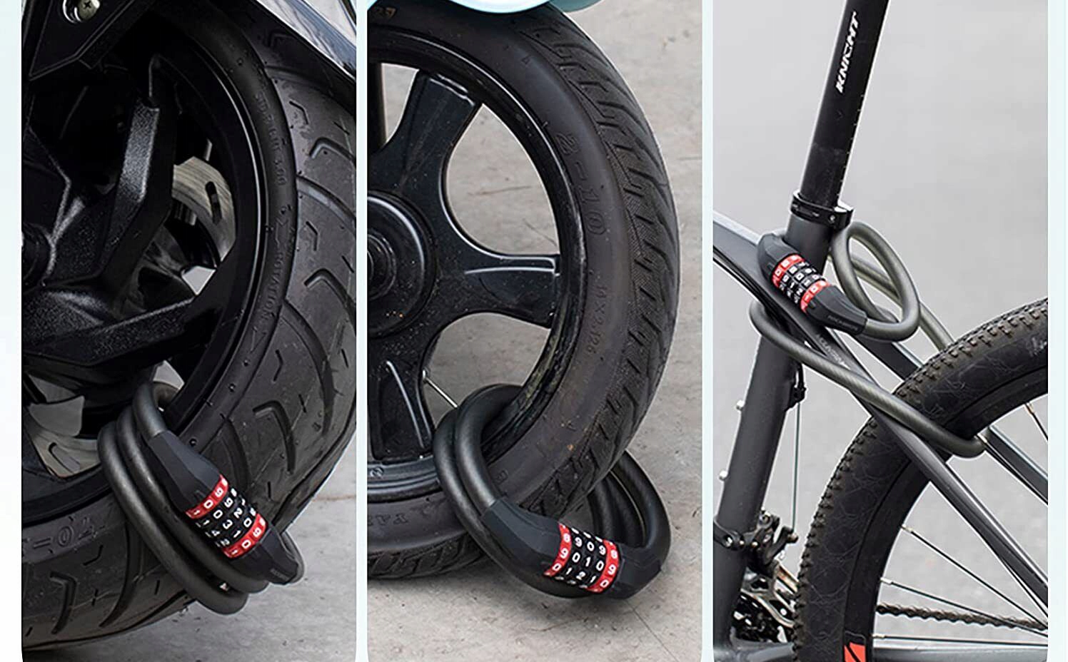 Zapięcie rowerowe na kod ROCKBROS 120cm RKS507-BK Rodzaj linka