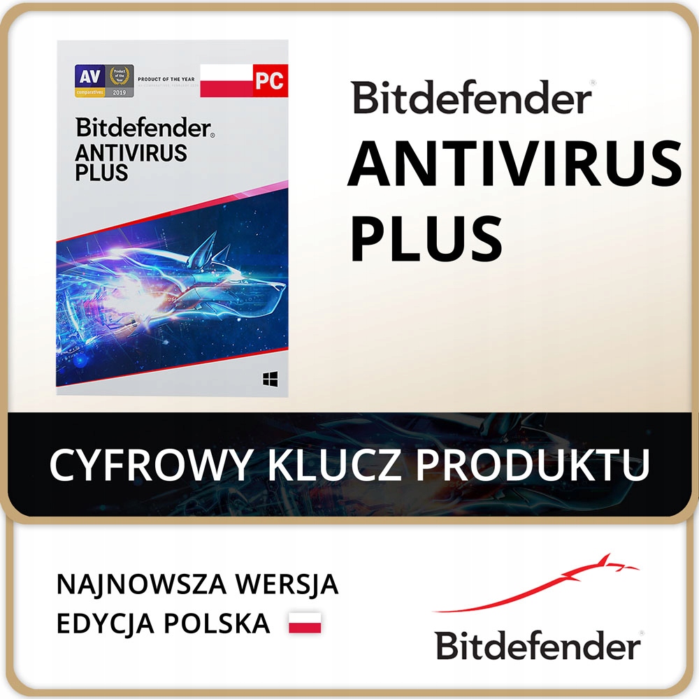 Bitdefender Antivirus Plus PL 5 PC / 1 ROK