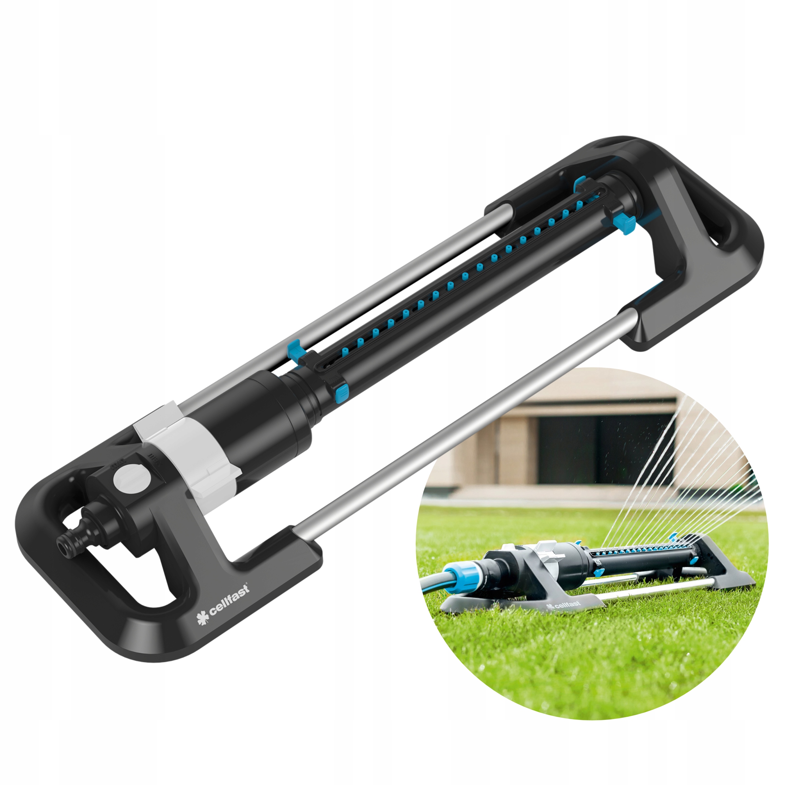 CELLFAST FOCUS ZRASZACZ WAHADŁOWY OGRODOWY REGULOWANY OSCYLACYJNY DO 340 m2