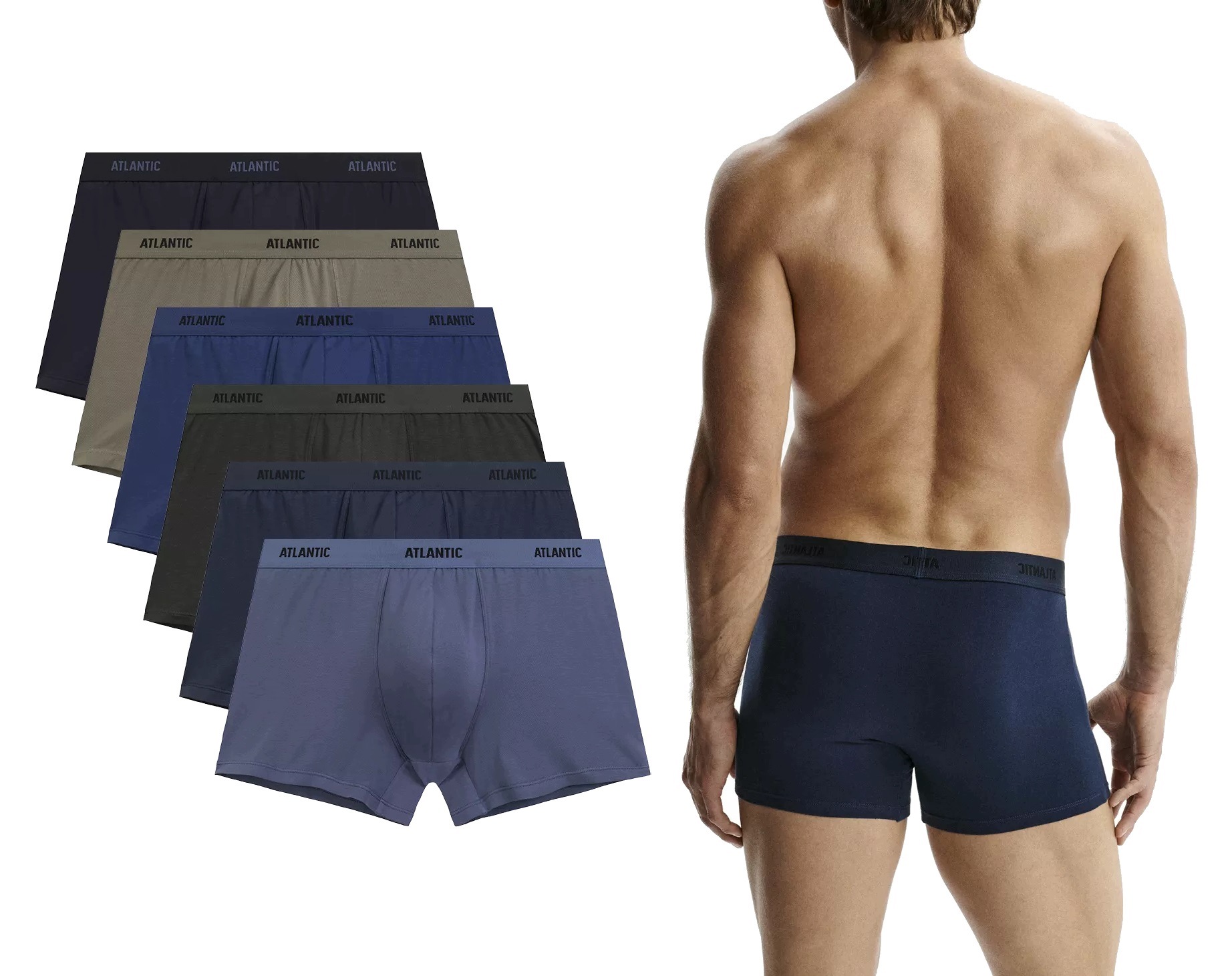 Atlantic Pánské klasické boxerky bavlna 6SMH-004 mix barev 6-PACK XL