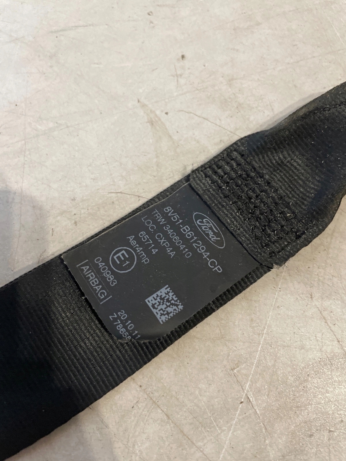 tension belt safety front front right Ford Fiesta MK7