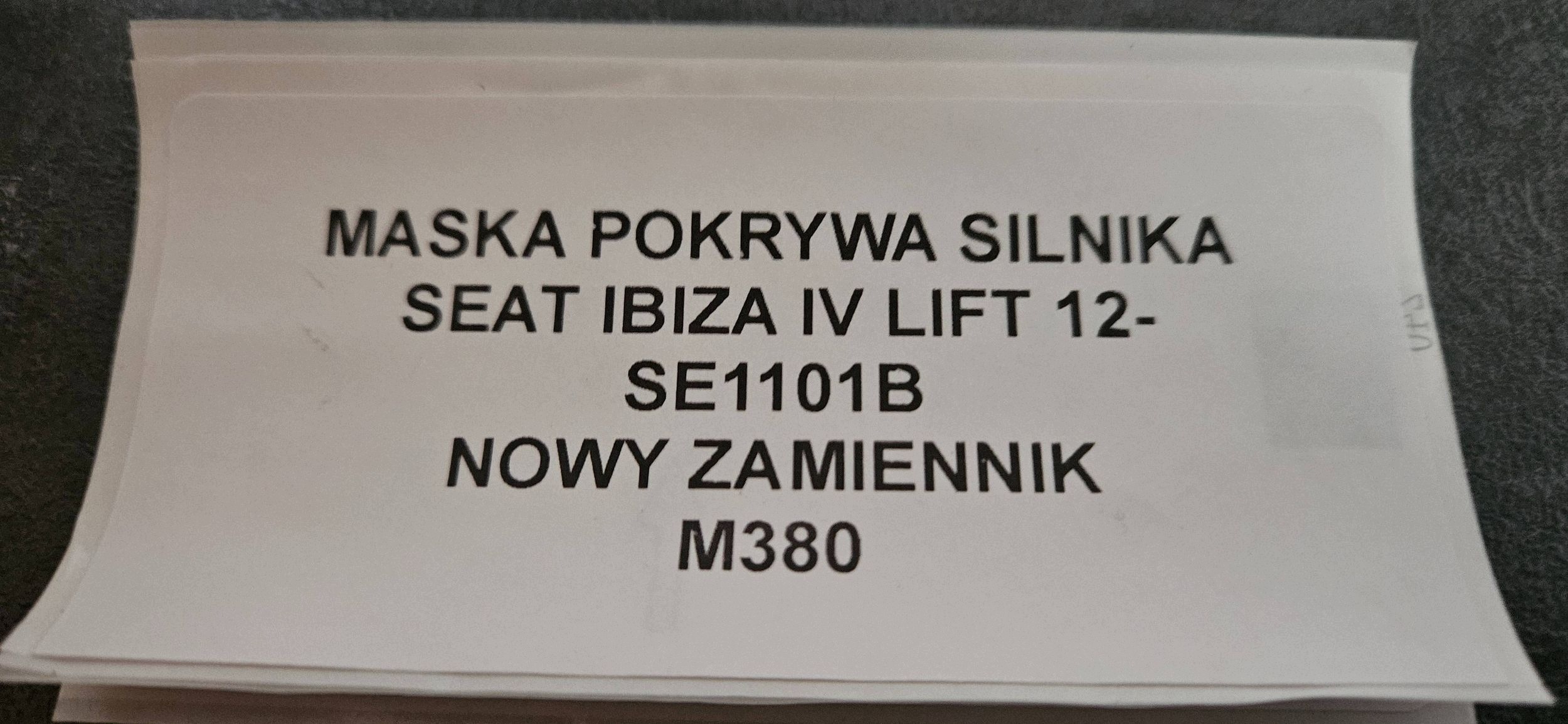 bonnet SEAT IBIZA IV LIFT 12- new replacement SE1101B