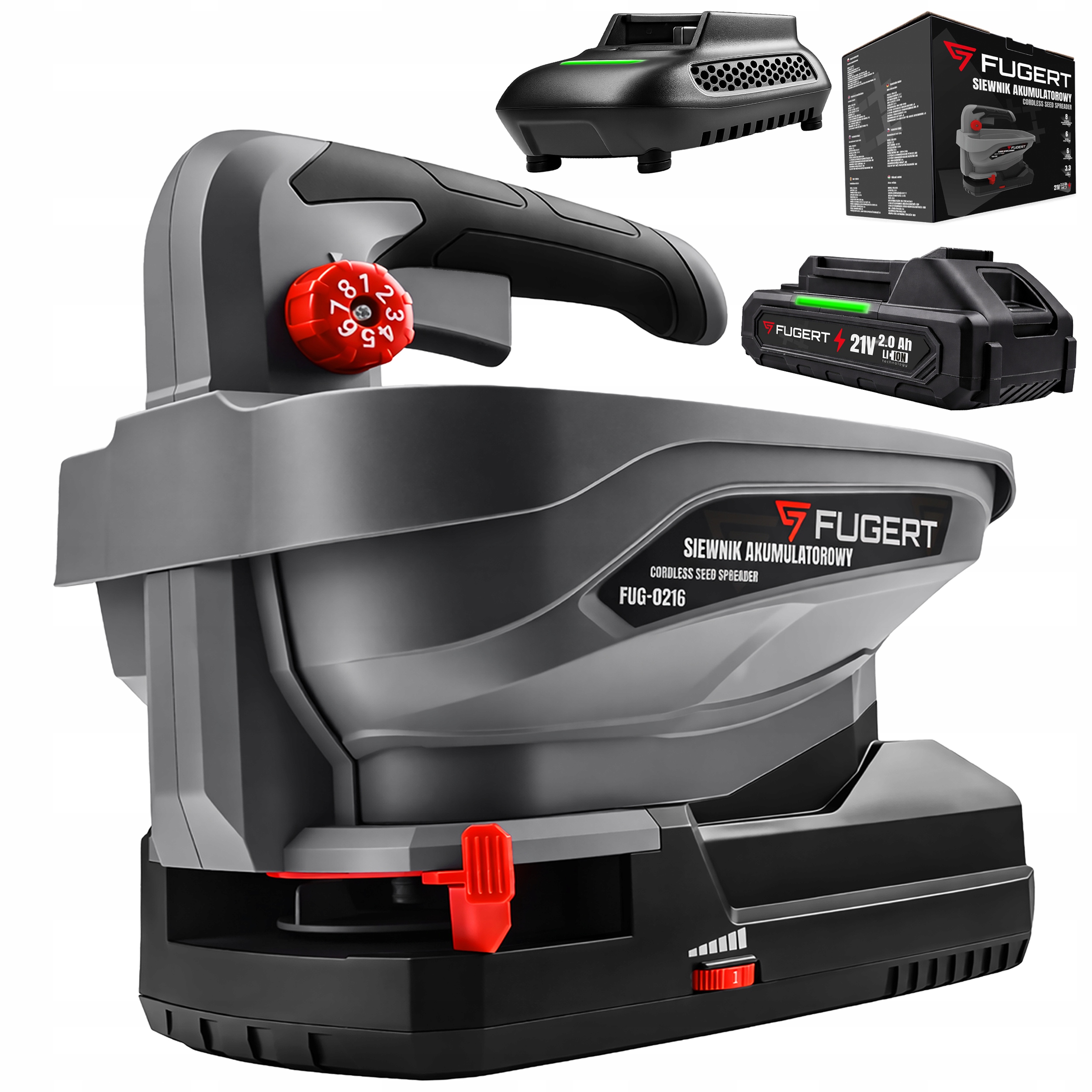 Siewnik Akumulatorowy 3,3L Automatyczny Rozsiewacz Nasion Nawozu Trawy 21V