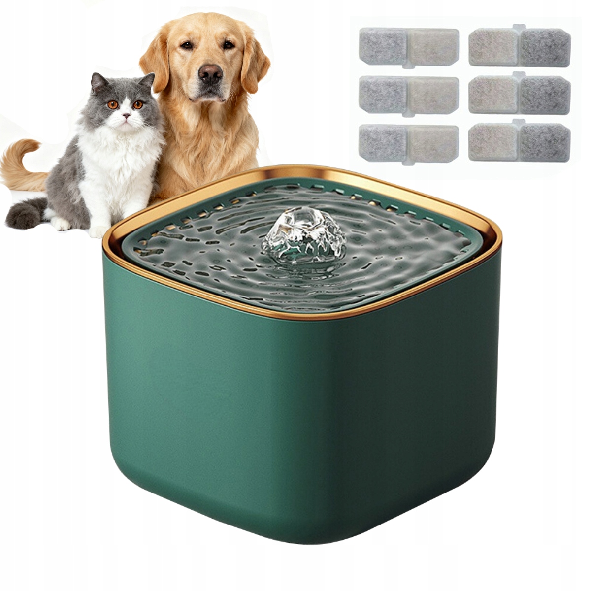 Levně Fontána pro kočky psy, miska s vodou 3 l