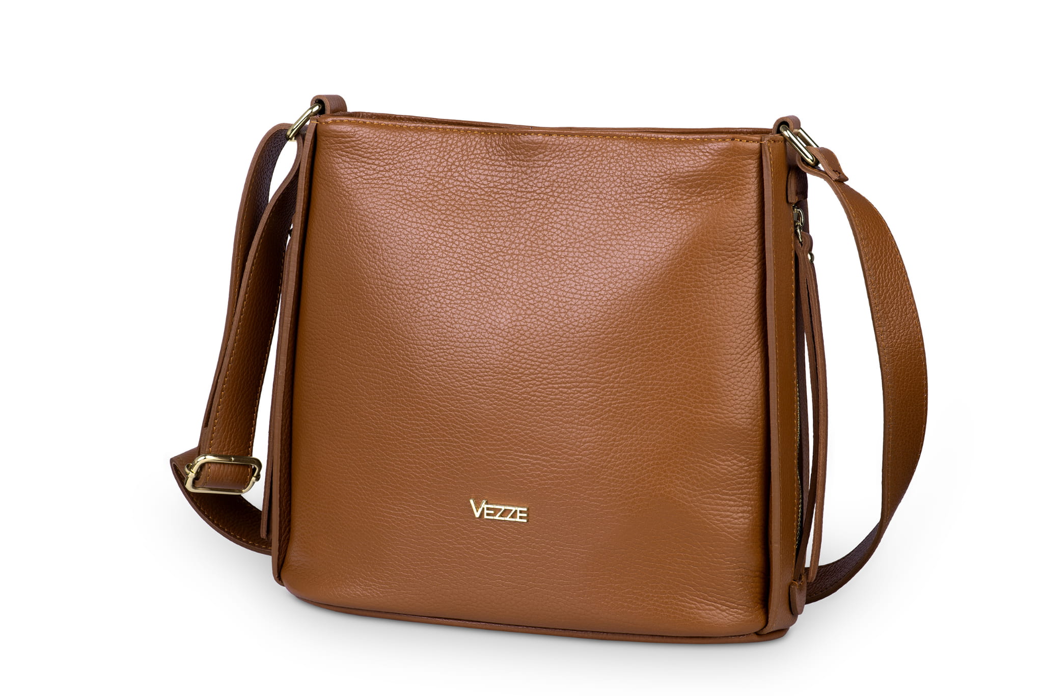 Kožená kabelka Vezze Anfora Ruda