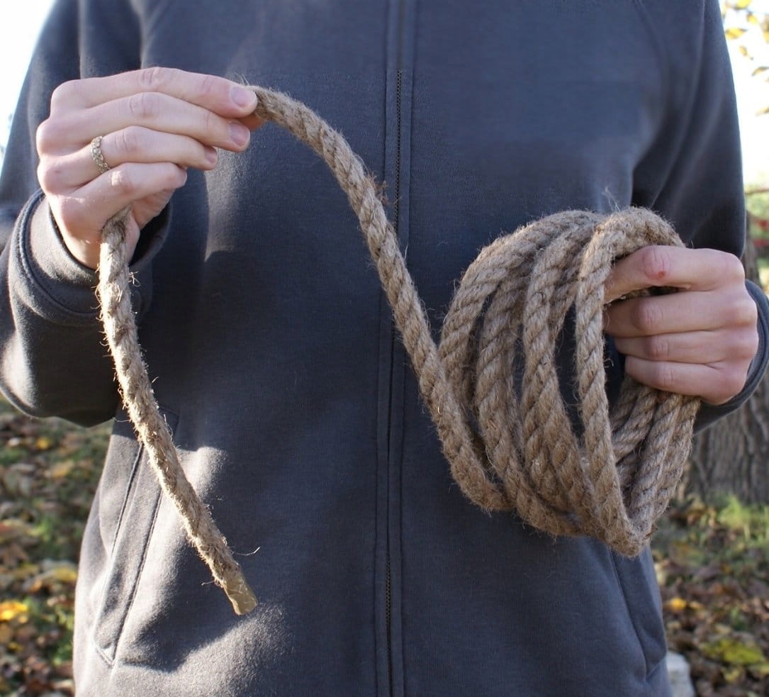 LINA JUTOWA 12mm x 50m - ozdobna kręcona naturalna, powróz, sznur jutowy Długość 50 m