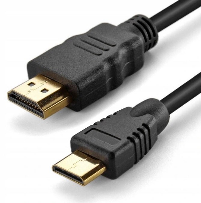 

059 Kabel Mini Hdmi Hdmi 2m Gold 1,4b Full Hd