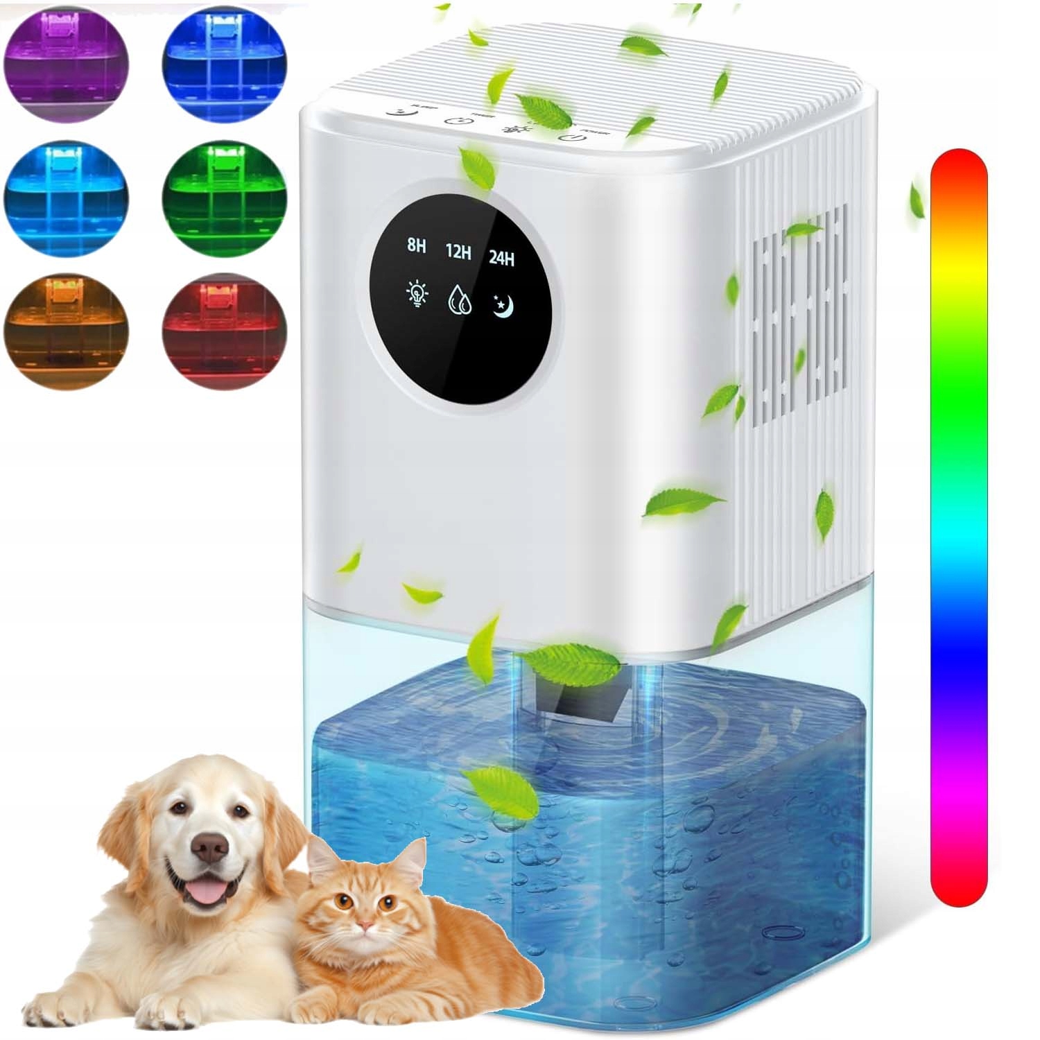 Odvlhčovač Vzduchu Inteligentní Elektrický Pohlcovač 1,7 L/24 H S Led Světlem