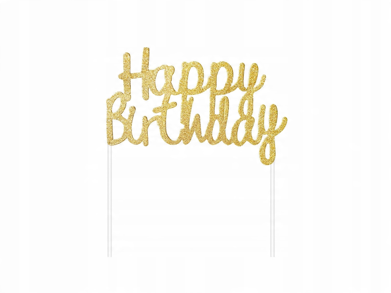 

Topper Złoty Happy Birthday dekoracja na tort