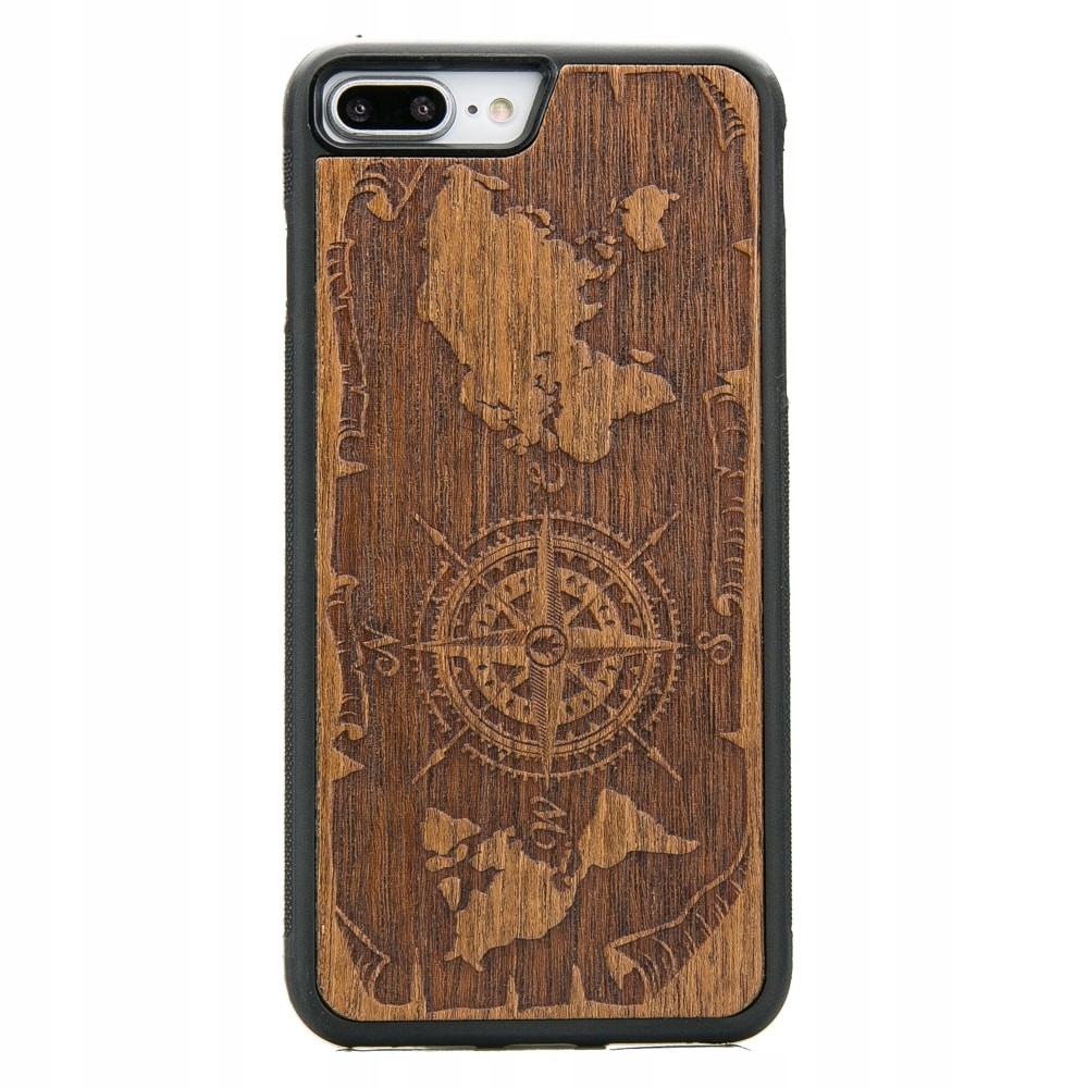 Pouzdro Bewood pro iPhone 7 Plus 8 Plus Růže Větrů Merbau