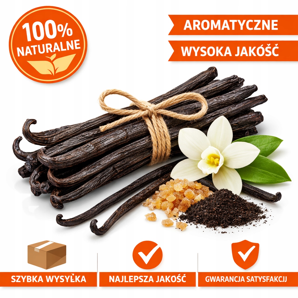 Levně Vanilka Bourbon Vanilkové Tyčinky XXL 20 Ks 12-14 CM Čerstvé Aromatické