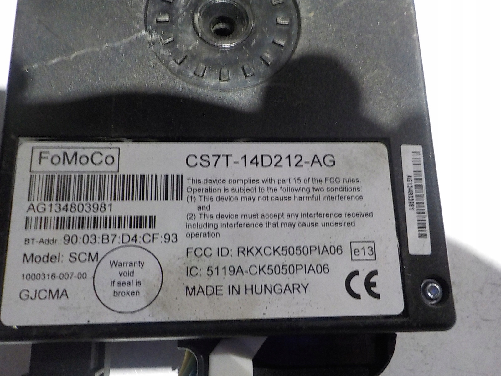 FORD MONDEO IV Module BLUETOOTH CS7T-14D212-AG FOMOCO