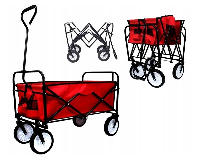 Wózek turystyczny plażowy składany 145L transportowy ogrodowy Pojemność 145 l