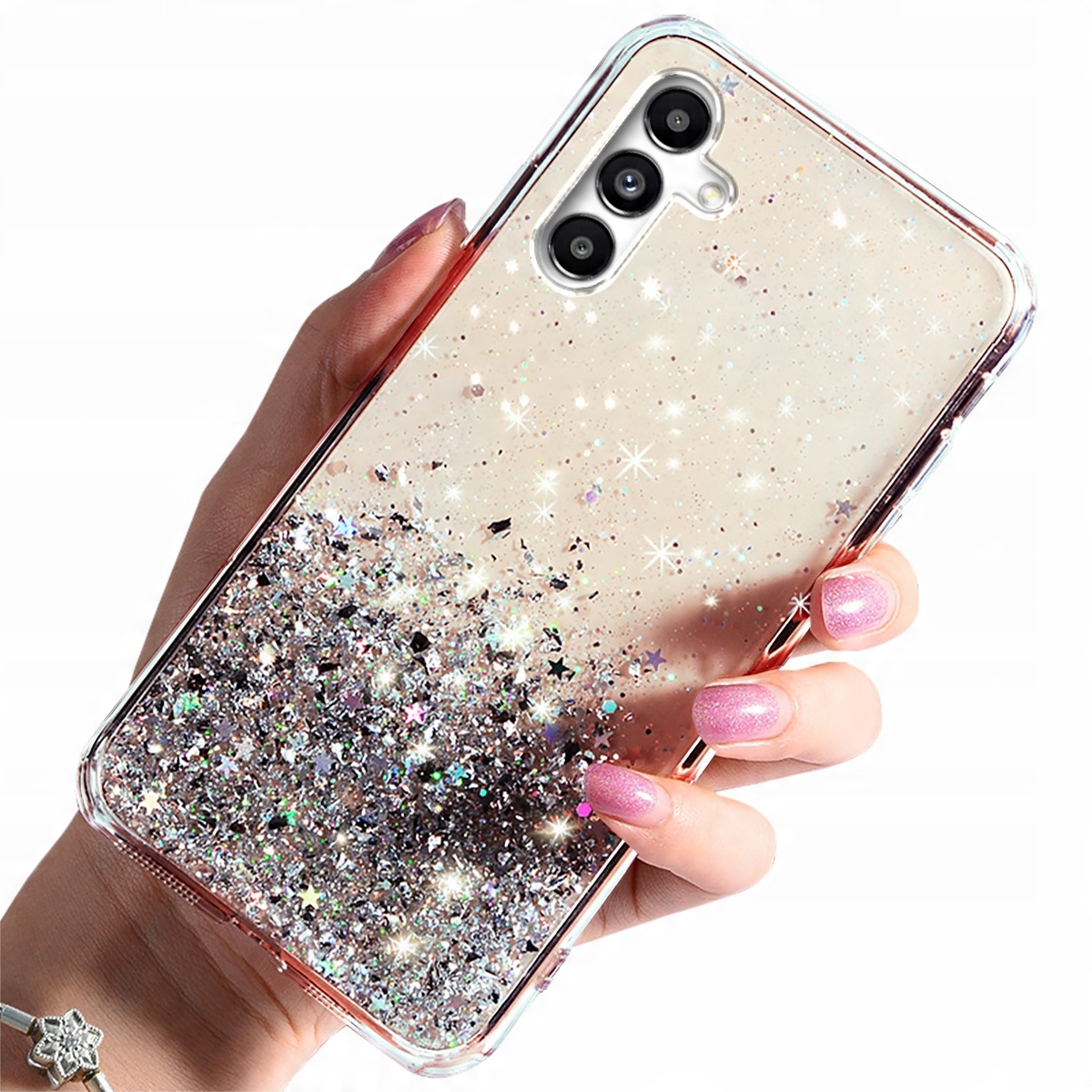 

Etui do Samsung Galaxy A04S Case Brokat Szkło 9H