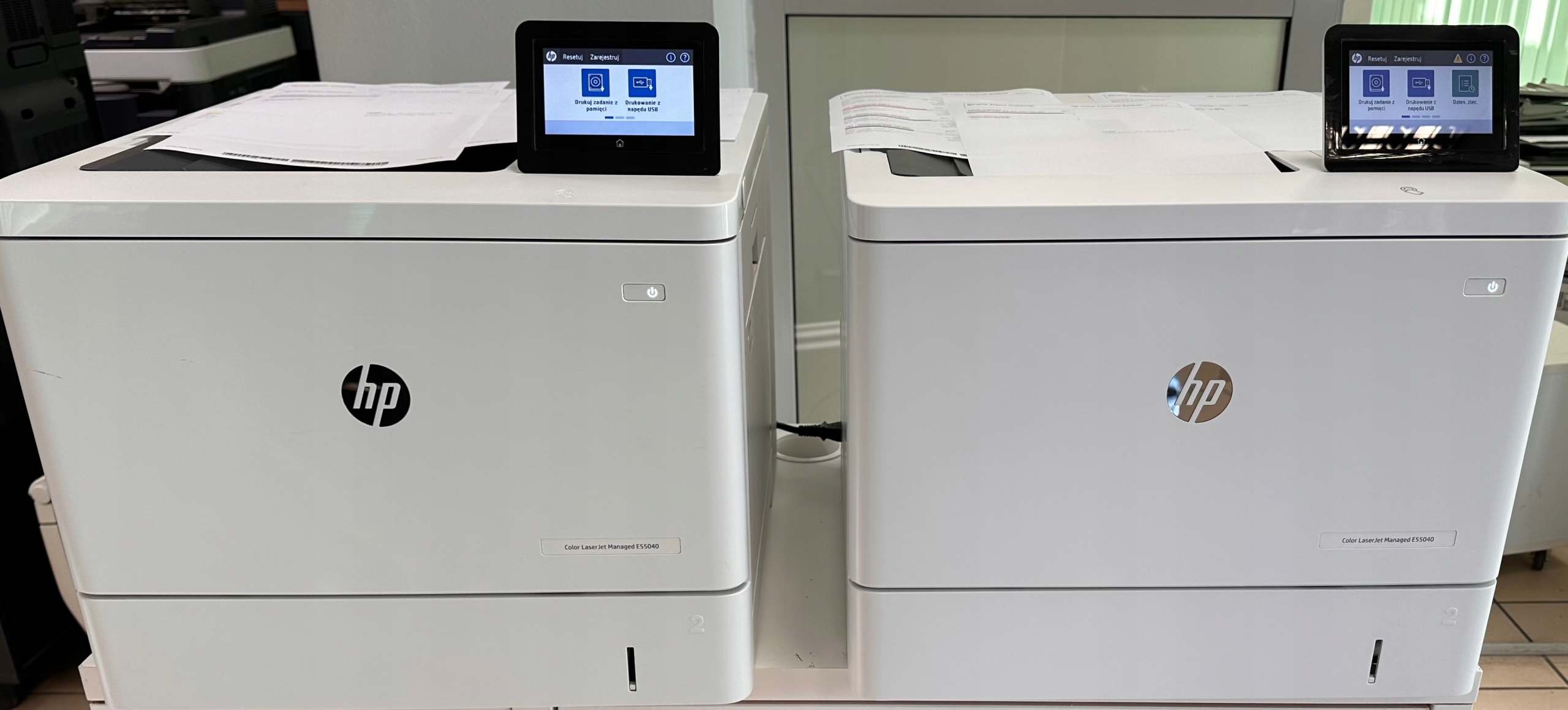 Laserová (farebná) tlačiareň Hp E55040dw s najazdenými kilometrami 21 tisíc výtlačkov