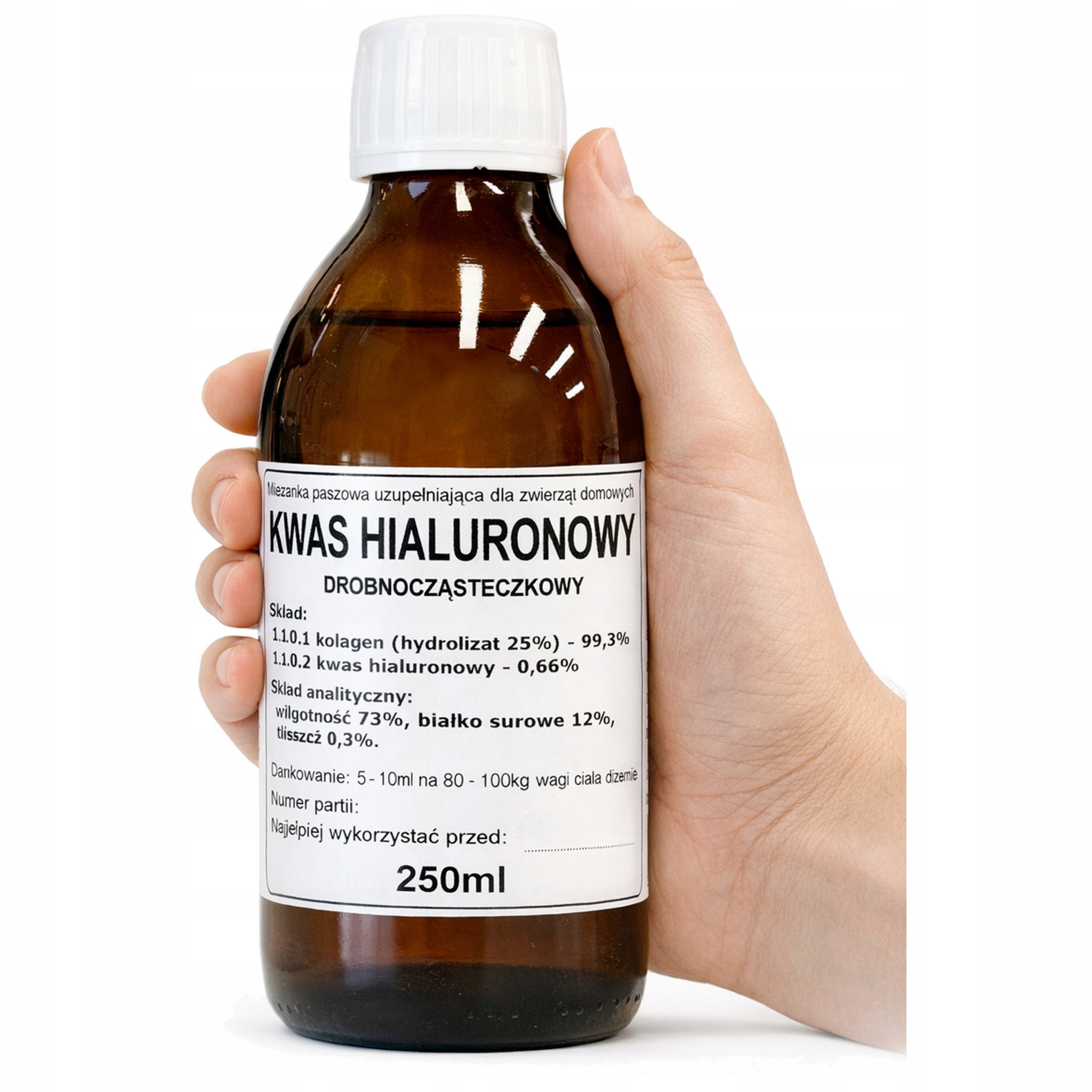 Levně Podkowa Kyselina Hyaluronová Vet Ha Kolagen Vysoká Koncentrace 250 ML