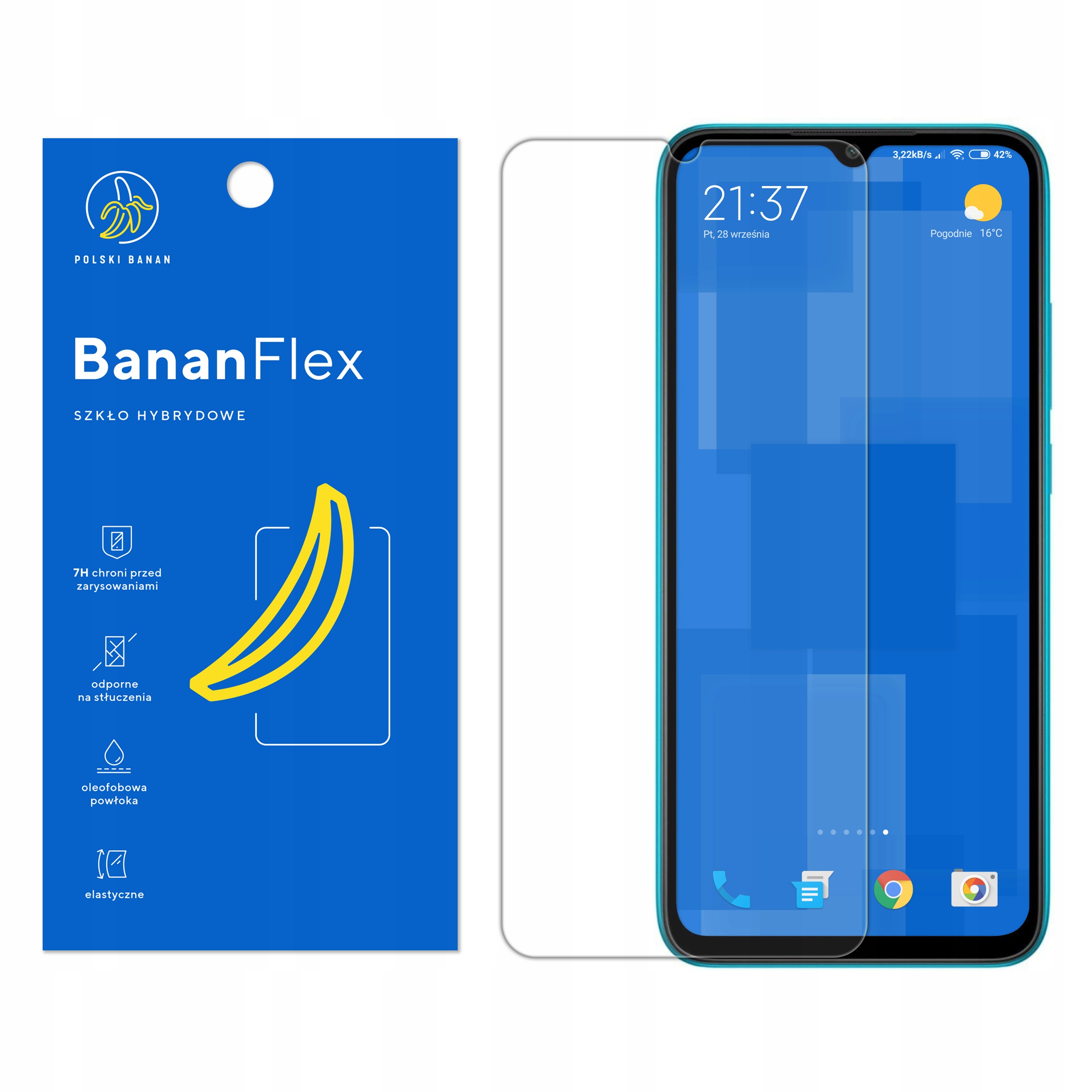 

Szkło Hybrydowe Polski Banan 7H do Xiaomi Redmi 9A