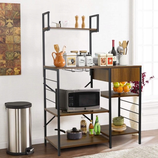 

Regał Kuchenny Szafka Stojąca Amzdeal Loft 6 Półek